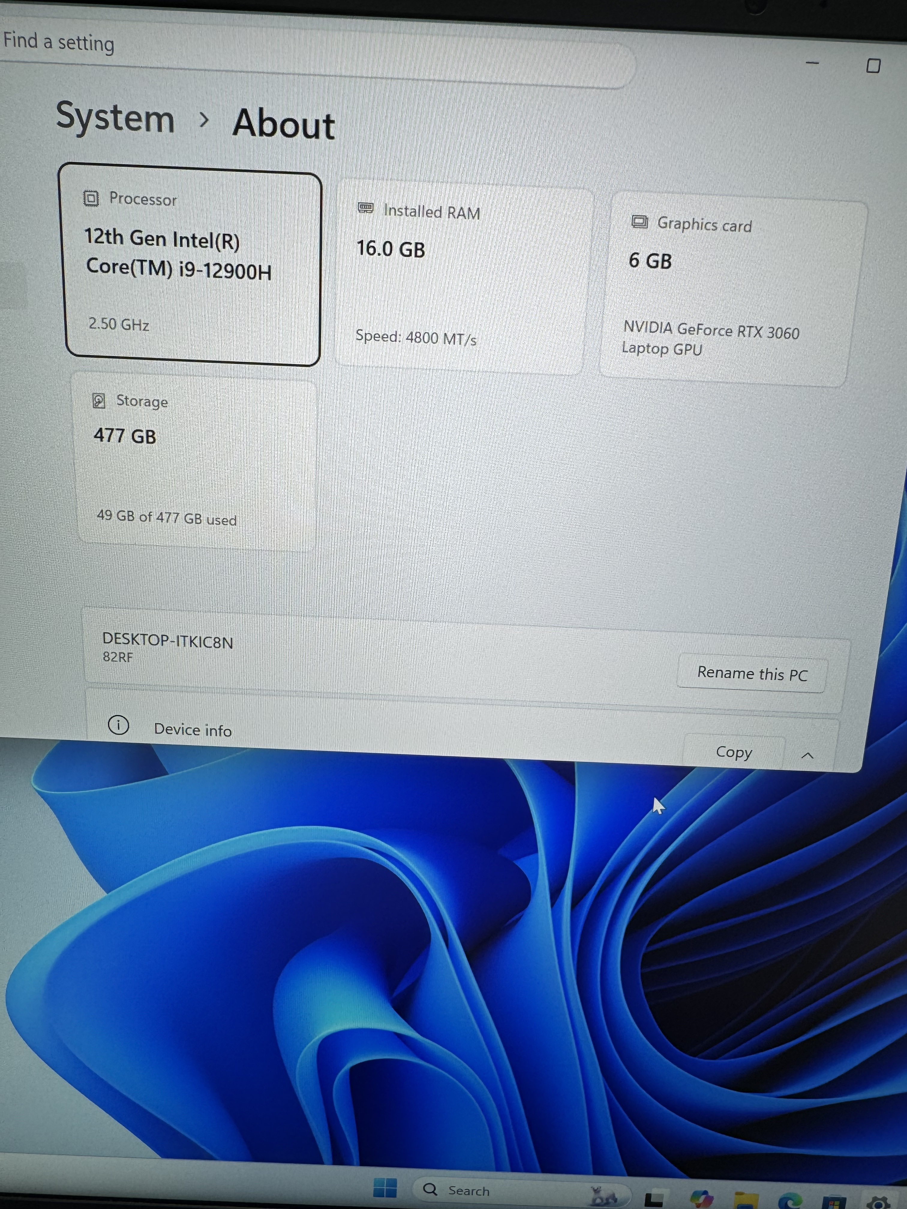Lenovo Y9000P i9-12900H photo 5